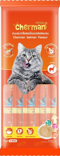 Cherman Cat Cream Treat, Salmon Flavor (60g)