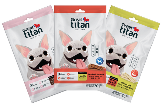 Great Titan Snack Chicken With All 3 Flavor Sticks (210g) - Pack of 3