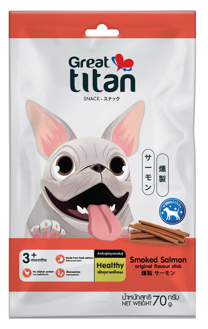 Great Titan Snack Chicken With Smoked Salmon Original Flavor Stick (70g)