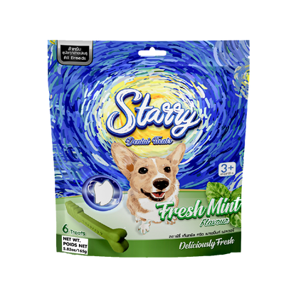 Starry Dental Treat, Fresh Mint Flavor (168g - 6 Treats)