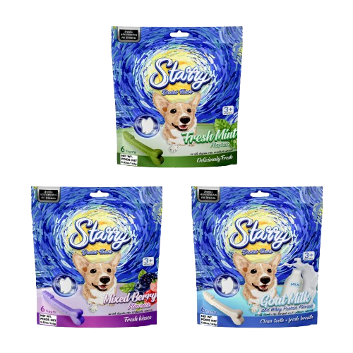 Starry Dental Treat, All 3 Flavors - Mixed Bundle (504g- 18 Treats)